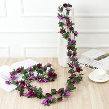 Load image into Gallery viewer, 45 Heads Artificial Flowers Vine Rose DIY Fake Plant Leaf DIY Hanging Vine Home Party Wedding Decoration Rattan Trailing Fake Flowers
