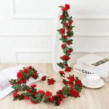 Load image into Gallery viewer, 45 Heads Artificial Flowers Vine Rose DIY Fake Plant Leaf DIY Hanging Vine Home Party Wedding Decoration Rattan Trailing Fake Flowers
