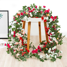 Load image into Gallery viewer, 45 Heads Artificial Flowers Vine Rose DIY Fake Plant Leaf DIY Hanging Vine Home Party Wedding Decoration Rattan Trailing Fake Flowers
