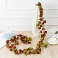 Load image into Gallery viewer, 45 Heads Artificial Flowers Vine Rose DIY Fake Plant Leaf DIY Hanging Vine Home Party Wedding Decoration Rattan Trailing Fake Flowers

