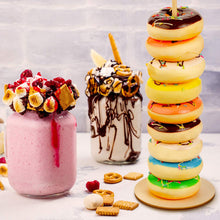 Load image into Gallery viewer, 1Pcs Wooden Doughnut Stand Donut Wall Display Holder Wedding Party Decor Dessert Doughnut Table Holder Kids Birthday
