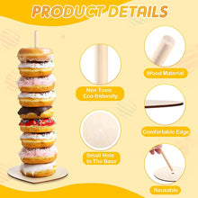 Load image into Gallery viewer, 1Pcs Wooden Doughnut Stand Donut Wall Display Holder Wedding Party Decor Dessert Doughnut Table Holder Kids Birthday
