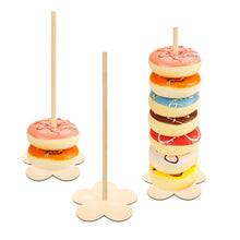 Load image into Gallery viewer, 1Pcs Wooden Doughnut Stand Donut Wall Display Holder Wedding Party Decor Dessert Doughnut Table Holder Kids Birthday

