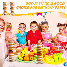 Load image into Gallery viewer, 1Pcs Wooden Doughnut Stand Donut Wall Display Holder Wedding Party Decor Dessert Doughnut Table Holder Kids Birthday
