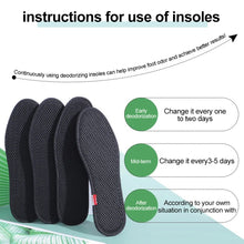 Load image into Gallery viewer, Men Running Sports Shoes Insert Deodorant Insole Bamboo Charcoal Deodorant Insoles Mesh Breathable Absorb-Sweat Shoe Pads
