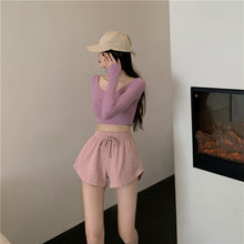 Load image into Gallery viewer, Women Shorts Summer High Waist Elastic Up Drawstring Wide Leg Sweat Short Fitness Running Shorts Loose Casual Large Sports Pants
