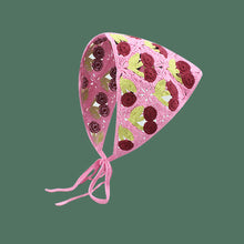 Load image into Gallery viewer, Sweet Cute Strap Hair Bag Headscarf Hat Small Mushroom Strawberry Handmade Crochet Hollow Triangle Headband Towel
