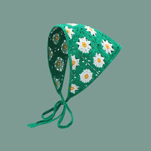Load image into Gallery viewer, Sweet Cute Strap Hair Bag Headscarf Hat Small Mushroom Strawberry Handmade Crochet Hollow Triangle Headband Towel
