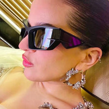 Load image into Gallery viewer, Retro UV400 Sunglasses Fashion Cat Eye Irregular Glasses Women Men Silver Mirror Goggles Unique Punk Sun Glasses Shades
