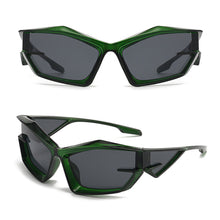 Load image into Gallery viewer, Retro UV400 Sunglasses Fashion Cat Eye Irregular Glasses Women Men Silver Mirror Goggles Unique Punk Sun Glasses Shades
