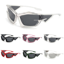 Load image into Gallery viewer, Retro UV400 Sunglasses Fashion Cat Eye Irregular Glasses Women Men Silver Mirror Goggles Unique Punk Sun Glasses Shades
