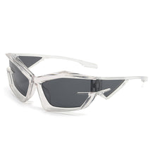 Load image into Gallery viewer, Retro UV400 Sunglasses Fashion Cat Eye Irregular Glasses Women Men Silver Mirror Goggles Unique Punk Sun Glasses Shades
