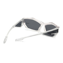 Load image into Gallery viewer, Retro UV400 Sunglasses Fashion Cat Eye Irregular Glasses Women Men Silver Mirror Goggles Unique Punk Sun Glasses Shades
