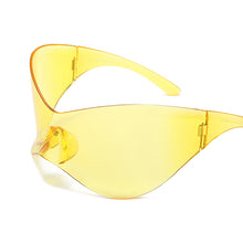 Load image into Gallery viewer, Women Men UV400 Punk Goggle Sunglasses Silver Sport Sun Glasses One Piece Eyewear Shades
