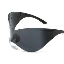 Load image into Gallery viewer, Women Men UV400 Punk Goggle Sunglasses Silver Sport Sun Glasses One Piece Eyewear Shades
