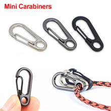 Load image into Gallery viewer, 50pcs Lobster Clasp Buckle Keychian Mini Carabiners Outdoor Camping Hiking Buckles Alloy Spring Snap Hooks Keychains Tool Clips
