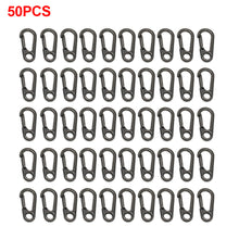 Load image into Gallery viewer, 50pcs Lobster Clasp Buckle Keychian Mini Carabiners Outdoor Camping Hiking Buckles Alloy Spring Snap Hooks Keychains Tool Clips
