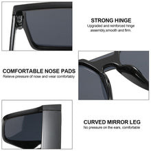 Load image into Gallery viewer, Fashion Oversized Square One-piece Sunglasses Women Retro Mirror Lens Eyewear Shades UV400 Men Punk Sun Glasses
