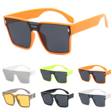 Load image into Gallery viewer, Fashion Oversized Square One-piece Sunglasses Women Retro Mirror Lens Eyewear Shades UV400 Men Punk Sun Glasses
