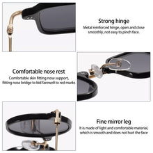 Load image into Gallery viewer, Women Men Steampunk Square Round Anti-UV Sunglasses Luxury Personality Sun Glasses Punk Shades Eyewear Eyeglasses
