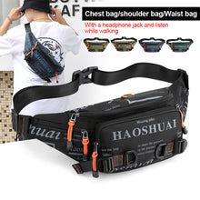 Load image into Gallery viewer, Unisex Waterproof Nylon Belt Fanny Pack Shoulder Messenger Bag Large Capacity Travel Pouch Sling Chest Waist Bags
