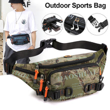 Load image into Gallery viewer, Unisex Waterproof Nylon Belt Fanny Pack Shoulder Messenger Bag Large Capacity Travel Pouch Sling Chest Waist Bags
