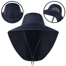 Load image into Gallery viewer, UPF40+ Fisherman Fishing Hat Sunshade Nylon Widen Brim Quick Dry Breathable Sun Shield Cycling Climbing Running Hats
