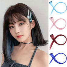 Load image into Gallery viewer, Colorful Wig Patches Hair Extensions Seamless Highlights Colored One Clip Ear Dye Gradient Wig Patches
