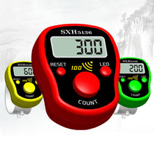 Load image into Gallery viewer, Portable Ring Type Luminous Finger Counter LED Display Prayer Times Light Full Hundred Sound Counter

