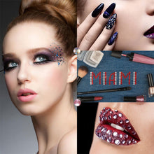 Load image into Gallery viewer, 12 Grids/set Nail Acrylic Rhinestones Transparent Flat Bottomed Acrylic Diamonds Multi Sizes Mixed Manicure Decoration Ornaments
