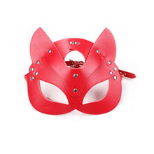 Load image into Gallery viewer, Leather SM Fox Eye Mask Ball Role Playing Mask PU Fun Mask Foreign Trade Cross Border Adult Performance Props
