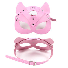 Load image into Gallery viewer, Leather SM Fox Eye Mask Ball Role Playing Mask PU Fun Mask Foreign Trade Cross Border Adult Performance Props
