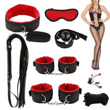 Load image into Gallery viewer, 8pcs Nylon Ribbon Plush Couple Binding Whip Whip Fun Toys Bondage Restraint Sex Toys Couples Games
