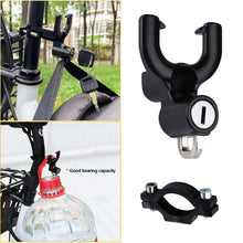 Load image into Gallery viewer, Universal Metal Motorcycle Helmet Lock Bike Handlebar Helmet Anti-theft Safety Lock Accessories wih Hooks Two Keys and Pipe Clamp
