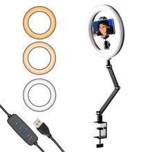 Load image into Gallery viewer, Desktop Overlook Bracket Ring Fill Light Douyin Kuaishou Video Photography Mobile Live Live Photo Lighting
