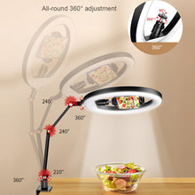 Load image into Gallery viewer, Desktop Overlook Bracket Ring Fill Light Douyin Kuaishou Video Photography Mobile Live Live Photo Lighting
