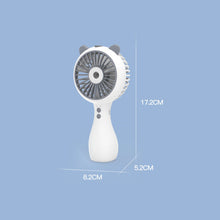 Load image into Gallery viewer, Handheld Mini Fan USB Charging Fan with Air Humidifier Conditioner 2 Speeds Adujustable Summer Cooling Fan for Camping Outdoor
