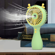 Load image into Gallery viewer, Handheld Mini Fan USB Charging Fan with Air Humidifier Conditioner 2 Speeds Adujustable Summer Cooling Fan for Camping Outdoor
