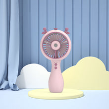 Load image into Gallery viewer, Handheld Mini Fan USB Charging Fan with Air Humidifier Conditioner 2 Speeds Adujustable Summer Cooling Fan for Camping Outdoor
