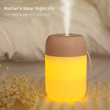 Load image into Gallery viewer, 300ml Chic Mini Air Humidifier with Night Light Essential Oil Diffuser USB Mist Maker Car Air Freshener for Bedroom Office
