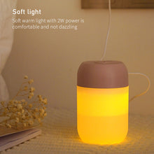 Load image into Gallery viewer, 300ml Chic Mini Air Humidifier with Night Light Essential Oil Diffuser USB Mist Maker Car Air Freshener for Bedroom Office
