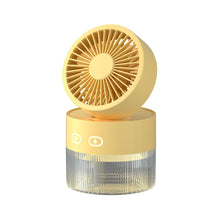 Load image into Gallery viewer, Portable Fan Air Humidifier 350ml Water Cooler Table Fan Usb Rechargeable Fan Essential Oil Diffuser Night Light Car Fan
