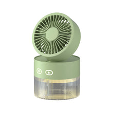 Load image into Gallery viewer, Portable Fan Air Humidifier 350ml Water Cooler Table Fan Usb Rechargeable Fan Essential Oil Diffuser Night Light Car Fan
