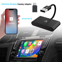 Load image into Gallery viewer, Wireless CarPlay Adapter for lPhone Wireless Auto Car Adapter,Apple Wireless Carplay Dongle,Plug Play 5GHz WiFi Online Update

