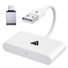 Load image into Gallery viewer, Wireless CarPlay Adapter For Wired To Wireless Andriod Auto Dongle BT5.0 2.4G&amp;5G WiFi with USB C OTG Converter for Android
