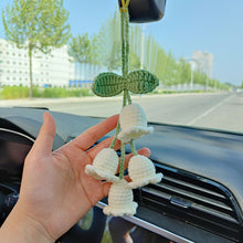 Load image into Gallery viewer, Car Pendant Cute Hand-woven Lily Of The Valley Auto Rearview Mirror Pendant Car Interior Decoration Accessories Auto Ornament Gift

