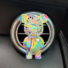 Load image into Gallery viewer, Mini Car Fan Car Air Vent Outlet Perfume Clip Air Freshener Fan Charm Bear Decor Automobile Interior Decoration Accessories
