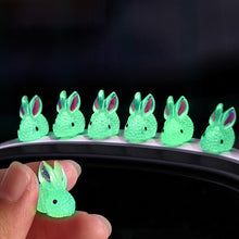 Load image into Gallery viewer, 2/6Pcs Car Interior Accessories Cute Luminous Bunny Car Luminous Ornament Center Console Steering Wheel Rear Mirror Rabbit Decoration
