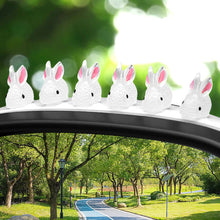 Load image into Gallery viewer, 2/6Pcs Car Interior Accessories Cute Luminous Bunny Car Luminous Ornament Center Console Steering Wheel Rear Mirror Rabbit Decoration
