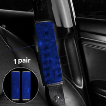 Load image into Gallery viewer, 2Pcs Rhinestones Crystal Car Seat Belt Cover Shoulder Pads Covers Soft Comfort Plush Shoulder Strap Auto Interior Accessories Car Styling
